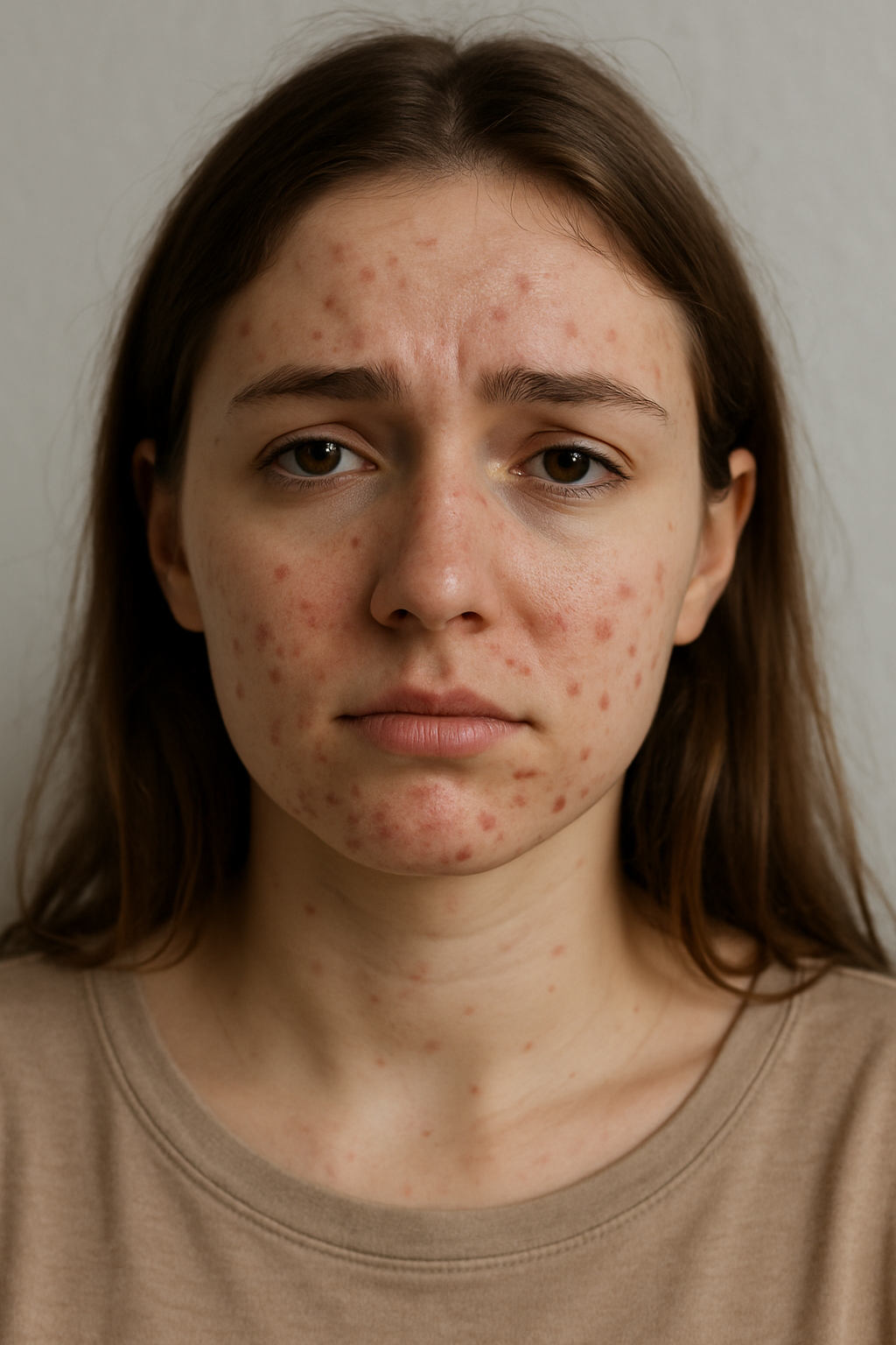 Concerned woman - skincare issues